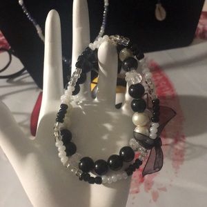 Beautiful black and white bracelet.